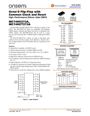 MC74HC273A 数据手册首页