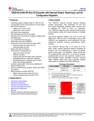 TXE8124 datasheet cover page