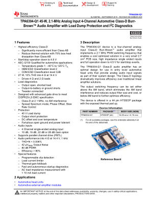 TPA6304-Q1 数据手册首页