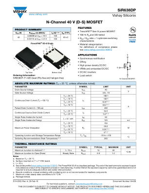 SIR638DP datasheet cover page