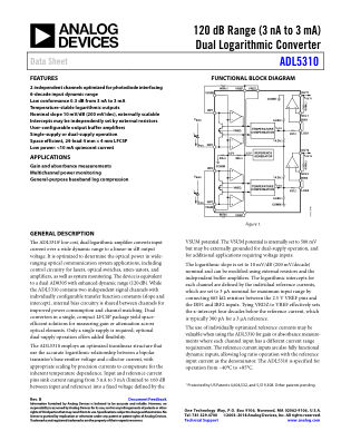 ADL5310 datasheet cover page