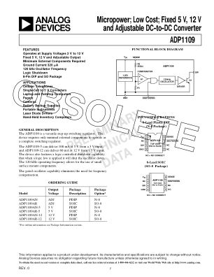 72088166ADP1109 数据手册首页