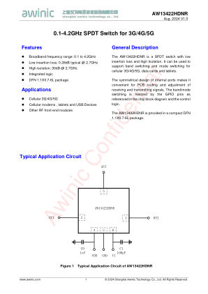 AW13422HDNR datasheet cover page