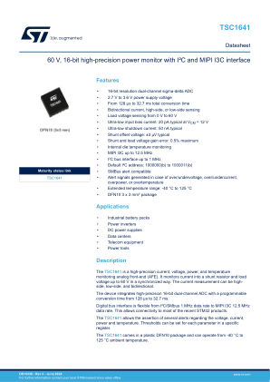TSC1641 datasheet cover page