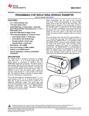 SN65LVDS311 datasheet cover page