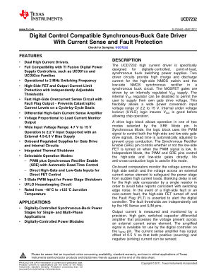 UCD7232 datasheet cover page