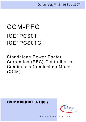 ICE1PCS01 数据手册首页