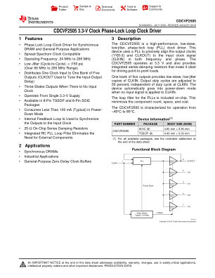 CDCVF2505 datasheet cover page