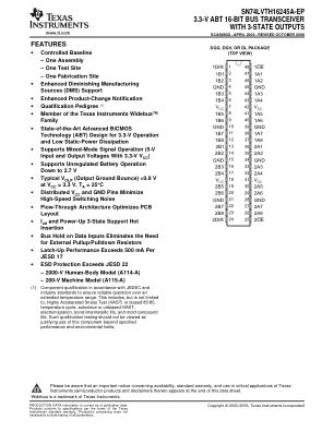 SN74LVTH16245A-EP datasheet cover page