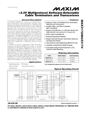 MAX3172-MAX3174 datasheet cover page