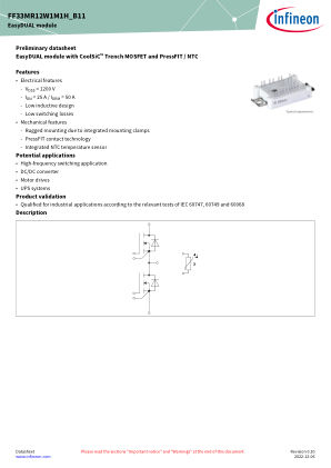 FF33MR12W1M1H-B11 datasheet cover page