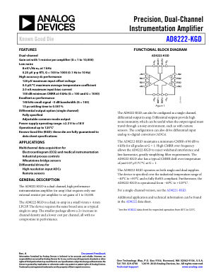AD8222-KGD 数据手册首页