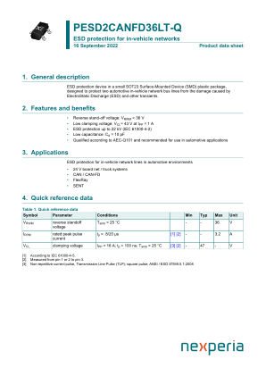 PESD2CANFD36LT-QR datasheet cover page