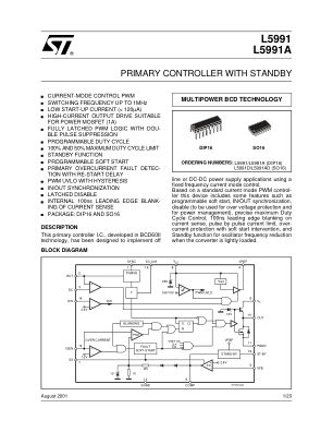 L5991 datasheet cover page