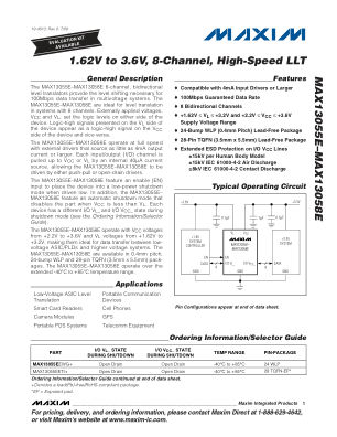 MAX13055E-MAX13058E 数据手册首页