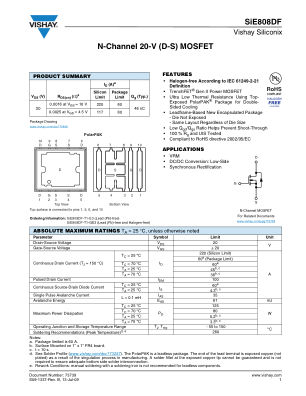 SIE808DF datasheet cover page