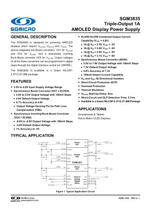 SGM3835-BRIEF datasheet cover page