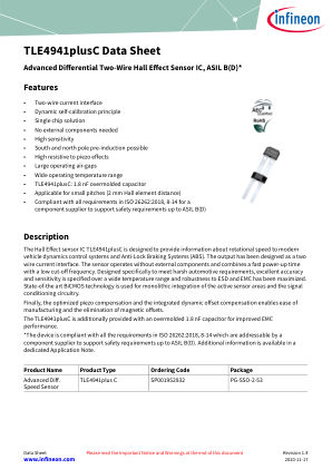 TLE4941PLUSC datasheet cover page
