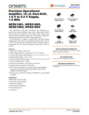 NCS21801 数据手册首页