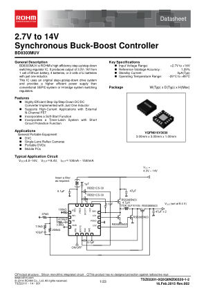 BD8303MUV 数据手册首页