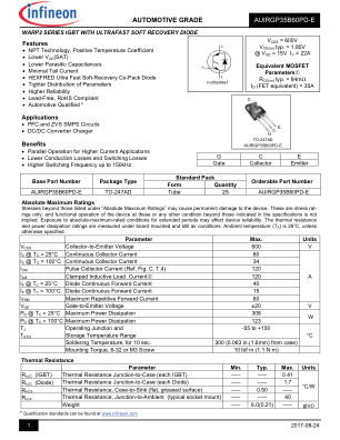 AUIRGP35B60PD-E 数据手册首页