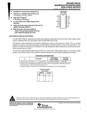 SN74ABT125Q-Q1 数据手册首页