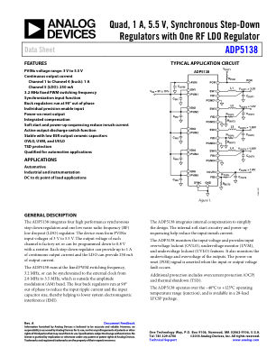 ADP5138 数据手册首页