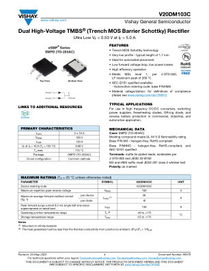 V20DM103C 数据手册首页