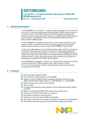 SSTUM32865 datasheet cover page