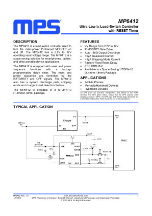 MP6412 datasheet cover page