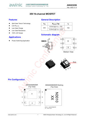 AW403058 datasheet cover page