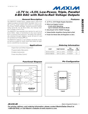 MAX5101 datasheet cover page