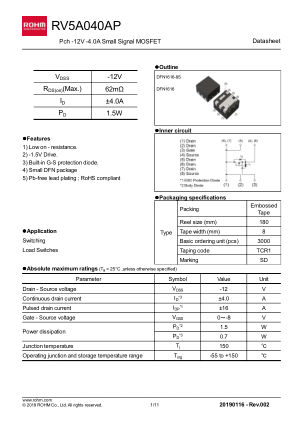RV5A040AP 数据手册首页