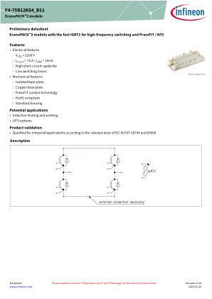 F4-75R12KS4-B11 datasheet cover page