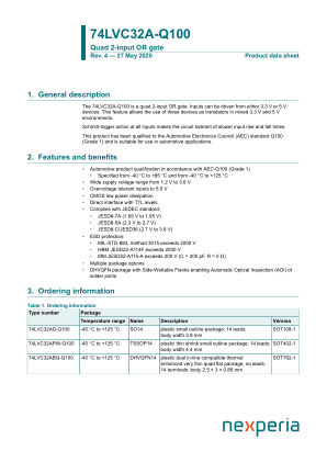 74LVC32APW-Q100118 datasheet cover page