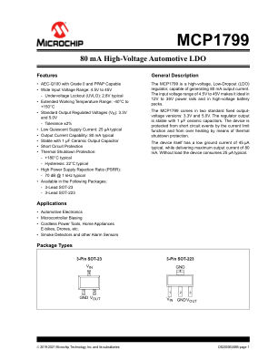 MCP1799T-5002H 数据手册首页