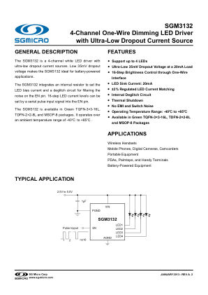 SGM3132 datasheet cover page