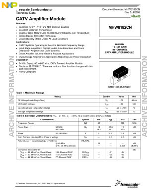 MHW8182CN datasheet cover page