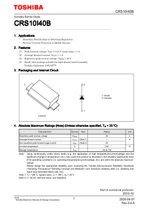 CRS10I40B 数据手册首页