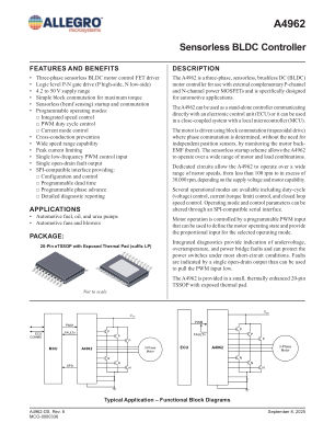 A4962 datasheet cover page