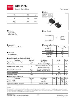 RB715ZM 数据手册首页