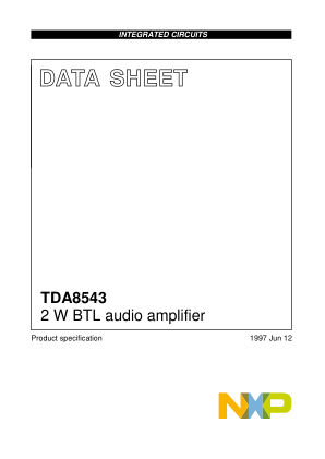 TDA8543 数据手册首页
