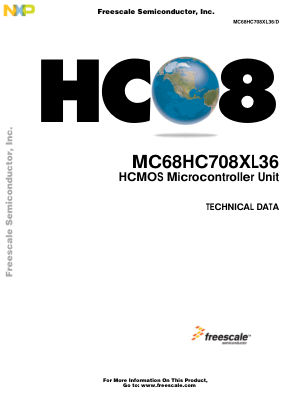 MC68HC708XL36 datasheet cover page