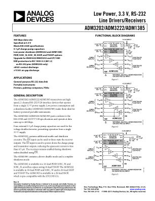 ADM3202 数据手册首页