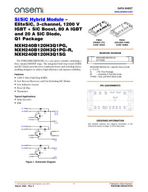 NXH240B120H3Q1PG datasheet cover page