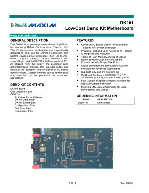 DK101 数据手册首页