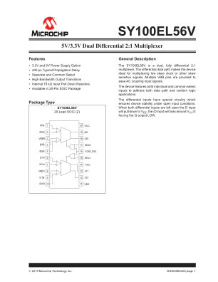 SY100EL56VZG datasheet cover page