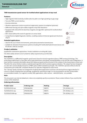 TLE5555ICB 数据手册首页
