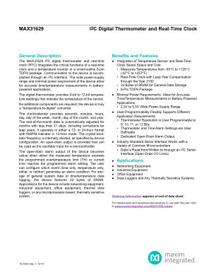 MAX31629 datasheet cover page