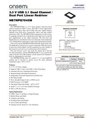 NB7NPQ7042M datasheet cover page